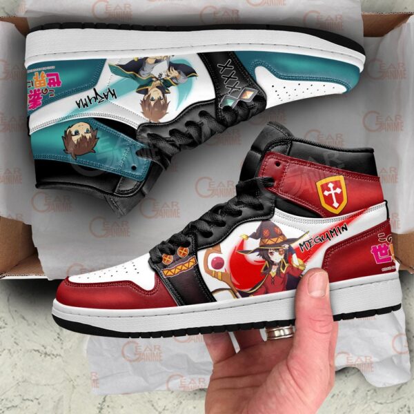 Baskets montantes Air Jordan Megumin et Kazuma – Chaussures montantes KonoSuba – Image 4