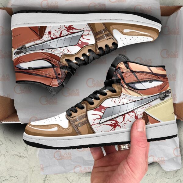 Baskets montantes Air Jordan Levi Ackerman – Chaussures montantes L’Attaque des Titans – Image 4