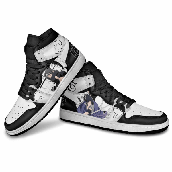 Baskets montantes Air Jordan Itachi et Sasuke Uchiha – Chaussures montantes Naruto – Image 4