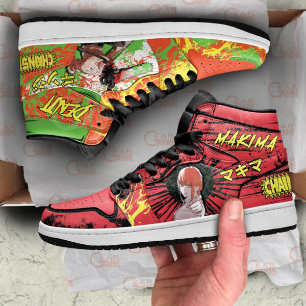 Baskets montantes Air Jordan Denji et Makima – Chaussures montantes Chainsaw Man – Image 2