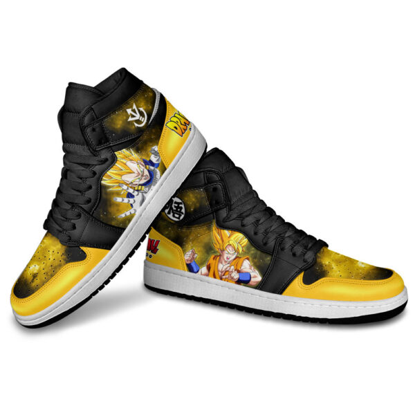 Baskets montantes Air Jordan Vegeta et Goku Super Saiyan – Chaussures montantes Dragon Ball – Image 3