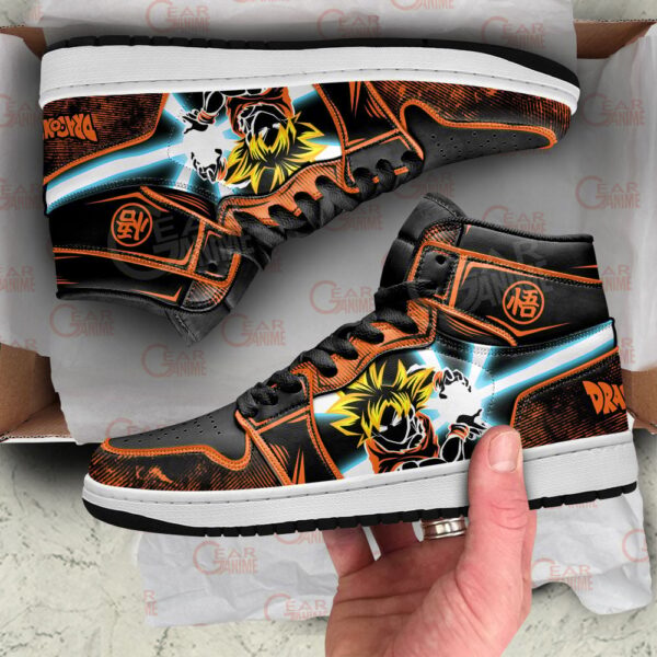 Baskets montantes Air Jordan Goku Super Saiyan – Chaussures montantes Dragon Ball – Image 2