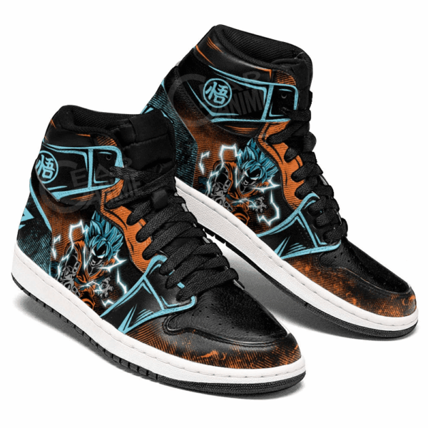 Baskets montantes Air Jordan Goku Blue – Chaussures montantes Dragon Ball – Image 4