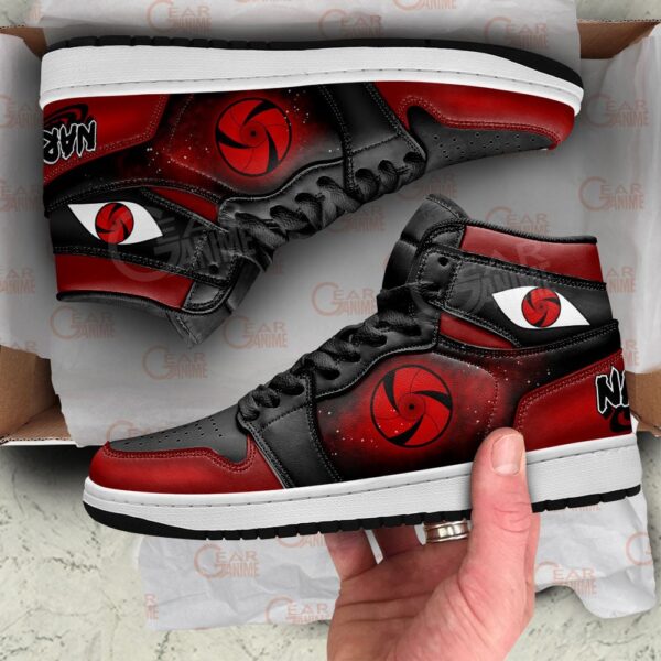 Baskets montantes Air Jordan Rai Uchiha (Mangekyô Sharingan) – Chaussures montantes Naruto – Image 4