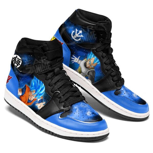 Baskets montantes Air Jordan Vegeta et Goku (Super Saiyan Blue) – Chaussures montantes Dragon Ball – Image 2