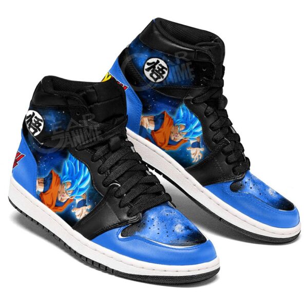 Baskets montantes Air Jordan Goku Blue – Chaussures montantes Dragon Ball – Image 2
