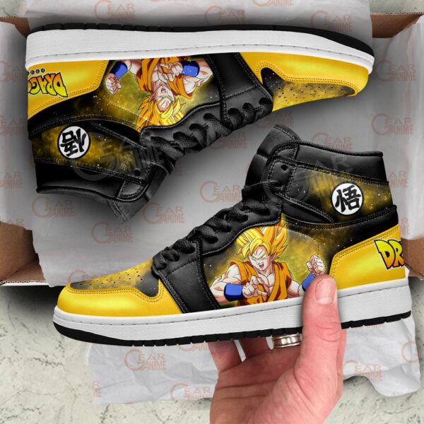 Baskets montantes Air Jordan Goku Super Saiyan – Chaussures montantes Dragon Ball – Image 4