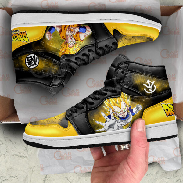 Baskets montantes Air Jordan Vegeta et Goku Super Saiyan – Chaussures montantes Dragon Ball – Image 4