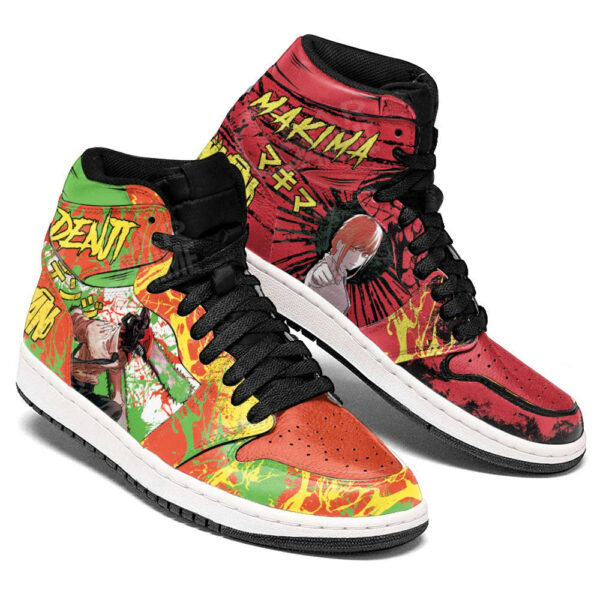 Baskets montantes Air Jordan Denji et Makima – Chaussures montantes Chainsaw Man – Image 4