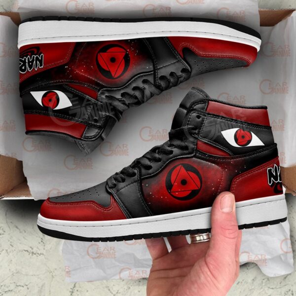 Baskets montantes Air Jordan Baru Uchiha (Mangekyô Sharingan) – Chaussures montantes Naruto – Image 4