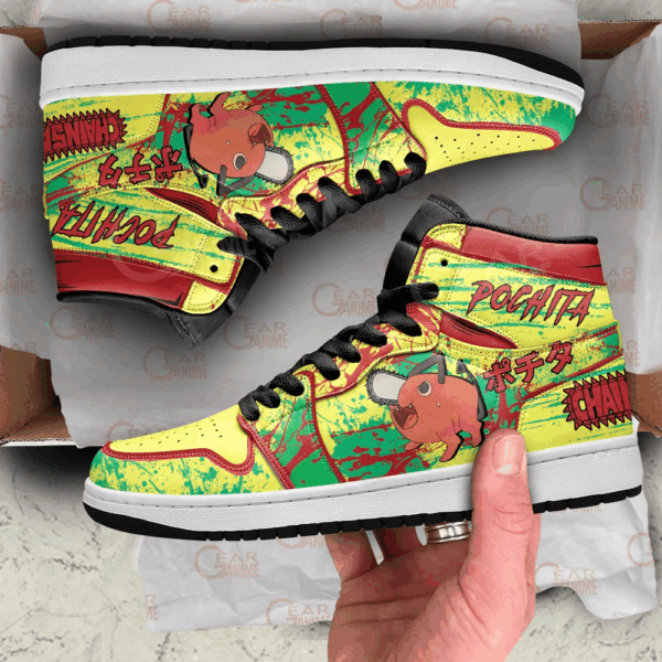 Baskets montantes Air Jordan Pochita – Chaussures montantes Chainsaw Man – Image 2