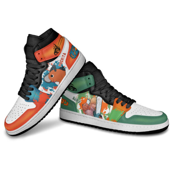 Baskets montantes Air Jordan Denji & Pochita – Chaussures montantes Chainsaw Man – Image 4