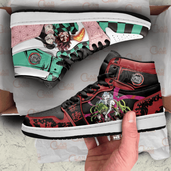 Baskets montantes Air Jordan Daki Gyutaro vs Tanjiro Nezuko – Chaussures montantes Demon Slayer – Image 2