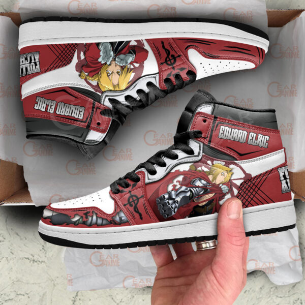 Baskets montantes Air Jordan Edward Elric – Chaussures montantes Fullmetal Alchemist – Image 2