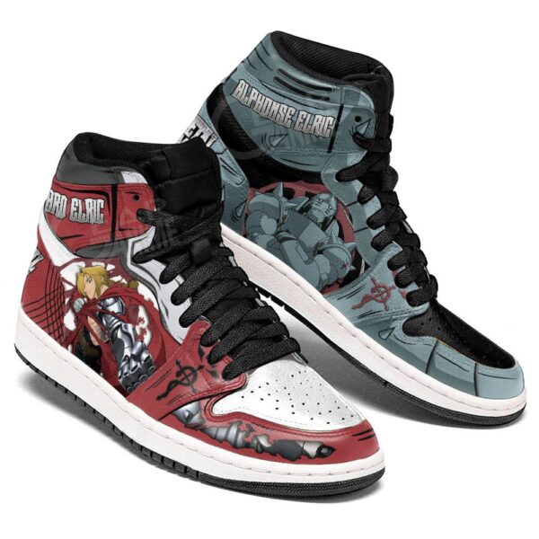 Baskets montantes Air Jordan Alphonse & Edward Elric – Chaussures montantes Fullmetal Alchemist – Image 4