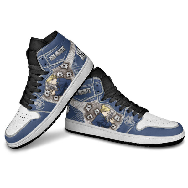 Baskets montantes Air Jordan Riza Hawkeye – Chaussures montantes Fullmetal Alchemist – Image 3