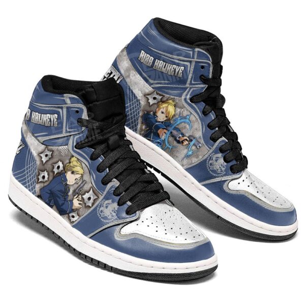 Baskets montantes Air Jordan Riza Hawkeye – Chaussures montantes Fullmetal Alchemist – Image 4