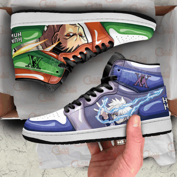 Baskets montantes Air Jordan Killua et Gon – Chaussures montantes Hunter x Hunter – Image 2