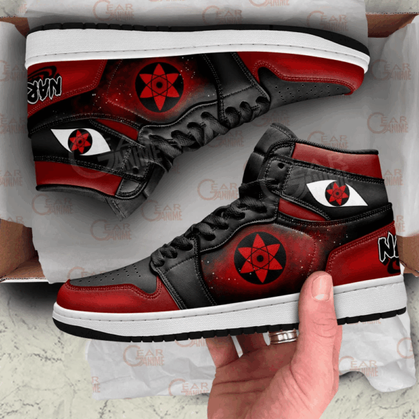 Baskets montantes Air Jordan Sasuke (Mangekyô Sharingan) – Chaussures montantes Naruto – Image 4