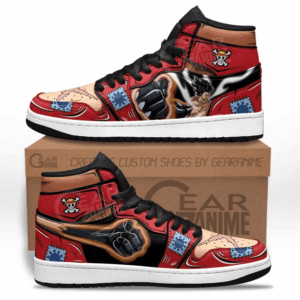 Baskets montantes Air Jordan Monkey D. Luffy – Chaussures montantes One Piece
