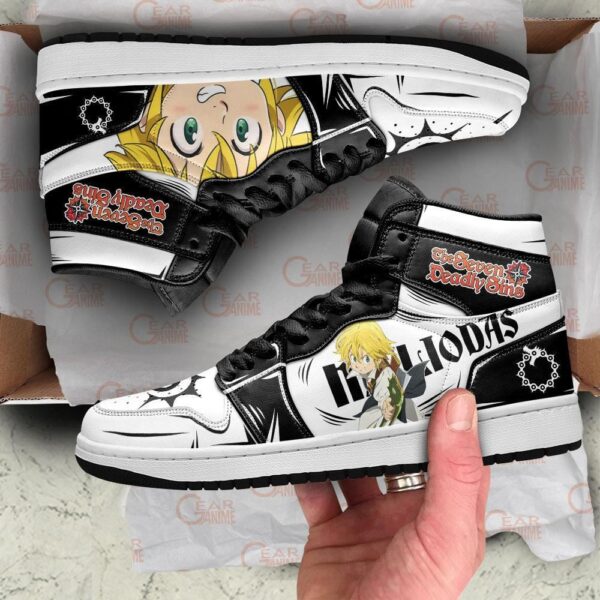 Baskets montantes Air Jordan Meliodas – Chaussures montantes Seven Deadly Sins – Image 2
