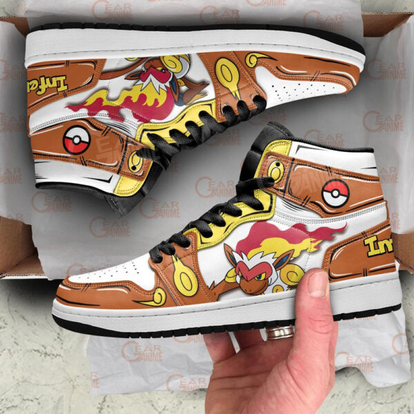 Baskets montantes Air Jordan Infernape – Chaussures montantes Pokémon – Image 2