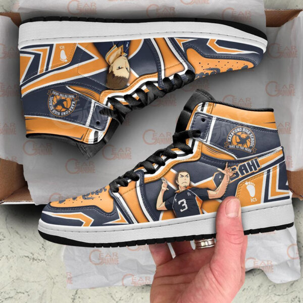 Baskets montantes Air Jordan Asahi Azumane – Chaussures montantes Haikyuu – Image 3