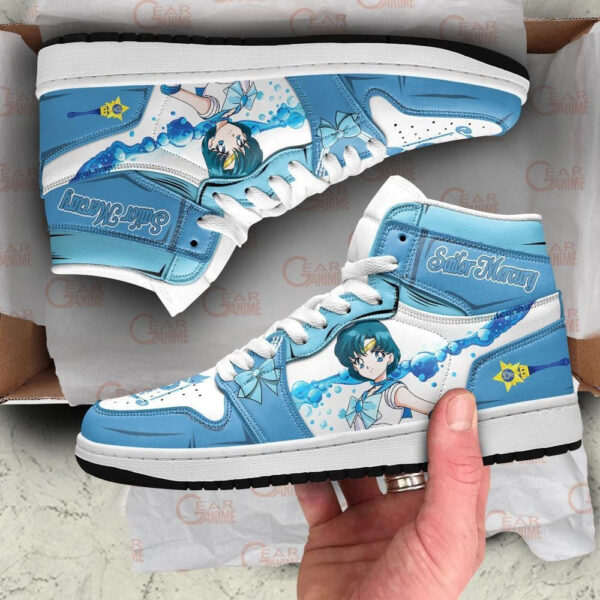 Baskets montantes Air Jordan Sailor Mercury – Chaussures montantes Sailor Moon – Image 4