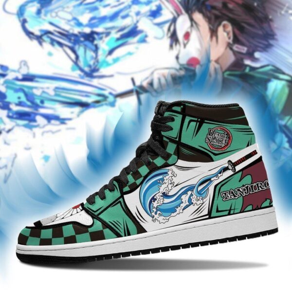 Baskets montantes Air Jordan Tanjiro Souffle de l’eau – Chaussures montantes Demon Slayer – Image 2
