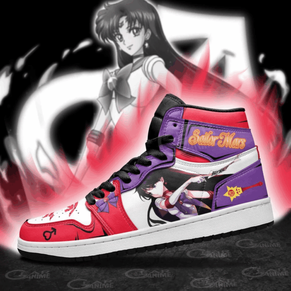 Baskets montantes Air Jordan Sailor Mars – Chaussures montantes Sailor Moon – Image 4