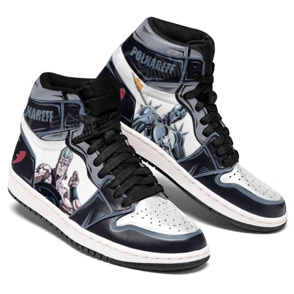 Baskets montantes Air Jordan Jean Pierre Polnareff – Chaussures montantes JoJo’s Bizarre Adventure – Image 3