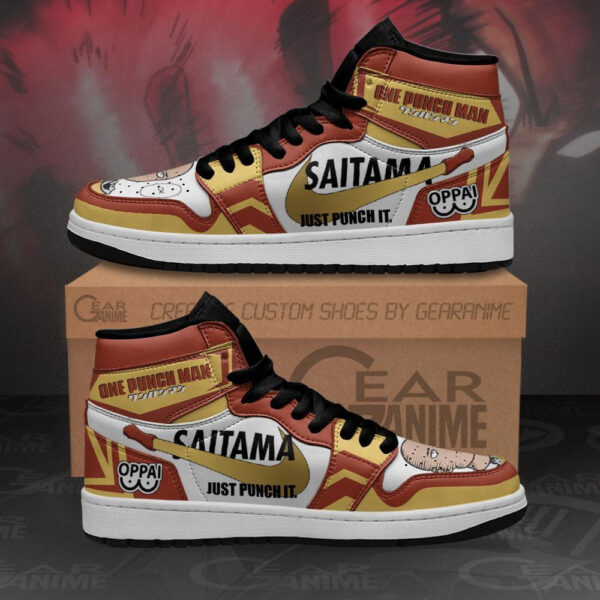 Baskets montantes Air Jordan Saitama – Chaussures montantes One Punch Man