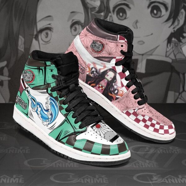 Baskets montantes Air Jordan Tanjiro & Nezuko – Chaussures montantes Demon Slayer