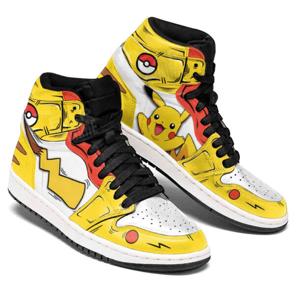 Baskets montantes Air Jordan Pikachu – Chaussures montantes Pokémon – Image 3