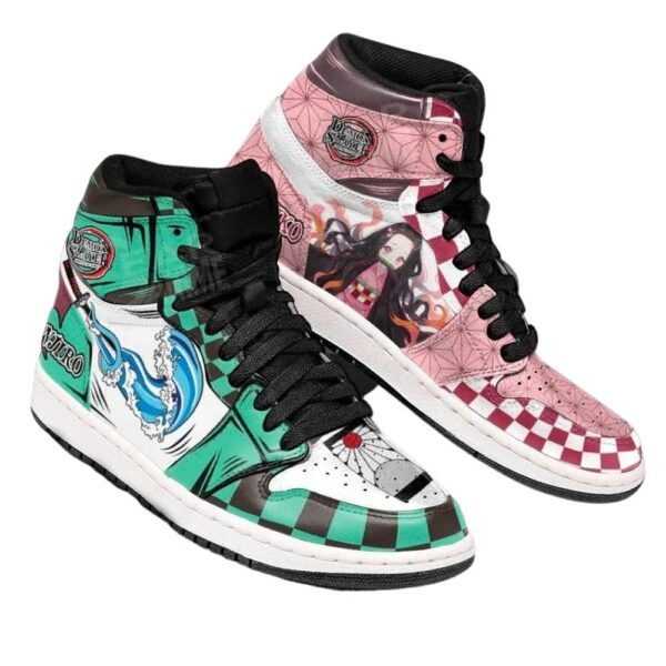Baskets montantes Air Jordan Tanjiro & Nezuko – Chaussures montantes Demon Slayer – Image 3