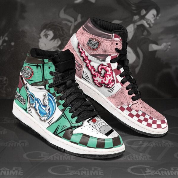 Baskets montantes Air Jordan Nezuko & Tanjiro – Chaussures montantes Demon Slayer – Image 2