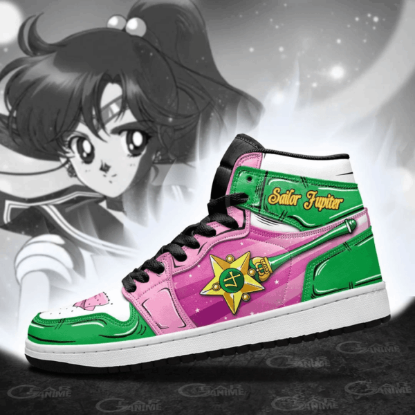 Baskets montantes Air Jordan Sailor Jupiter – Chaussures montantes Sailor Moon – Image 4