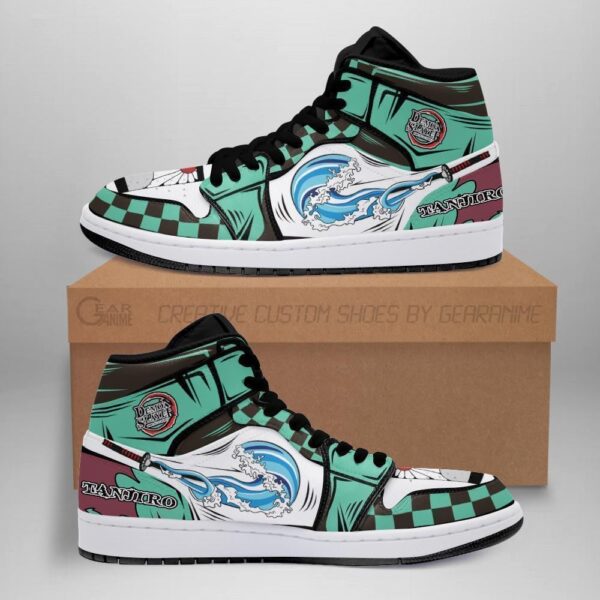 Baskets montantes Air Jordan Tanjiro Souffle de l’eau – Chaussures montantes Demon Slayer – Image 4