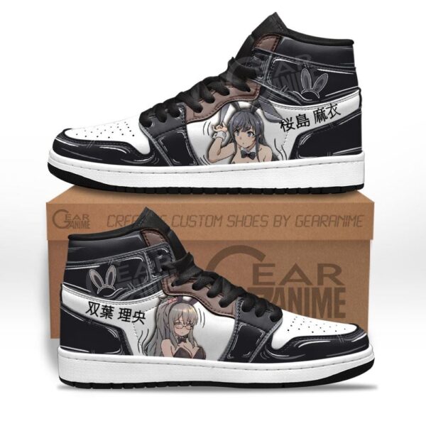 Baskets montantes Air Jordan Rio & Mai – Chaussures montantes Rascal Does Not Dream of Bunny Girl Senpai