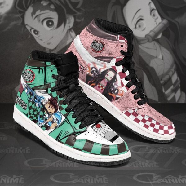 Baskets montantes Air Jordan Tanjiro & Nezuko – Chaussures montantes Demon Slayer – Image 2