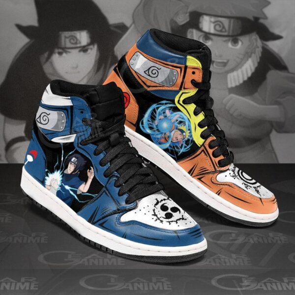 Baskets montantes Air Jordan Naruto & Sasuke – Chaussures montantes Naruto – Image 2