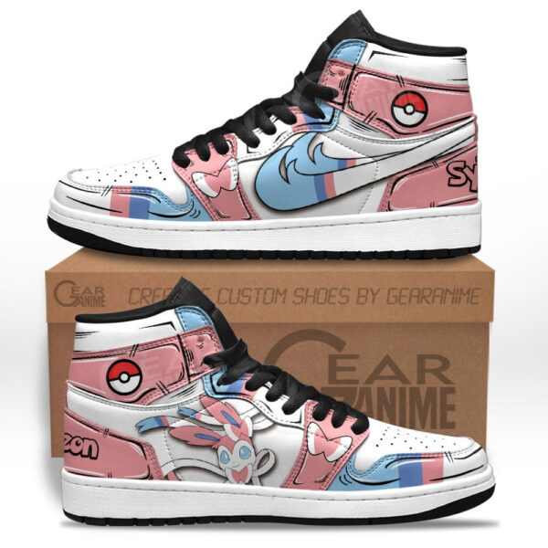 Baskets montantes Air Jordan Sylveon – Chaussures montantes Pokémon – Image 2