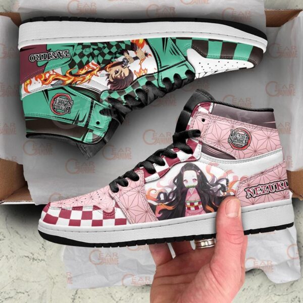 Baskets montantes Air Jordan Tanjiro & Nezuko – Chaussures montantes Demon Slayer – Image 3