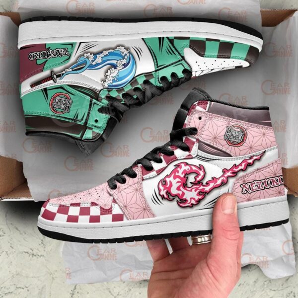 Baskets montantes Air Jordan Nezuko & Tanjiro – Chaussures montantes Demon Slayer – Image 4
