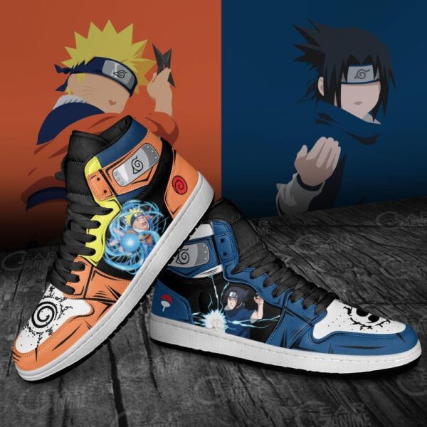 Baskets montantes Air Jordan Naruto & Sasuke – Chaussures montantes Naruto – Image 4