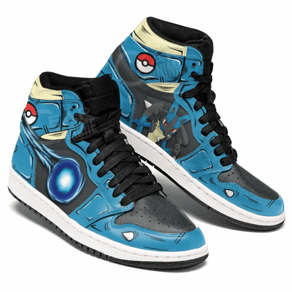 Baskets montantes Air Jordan Lucario – Chaussures montantes Pokémon – Image 3
