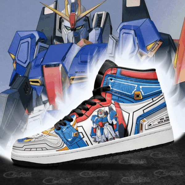 Baskets montantes Air Jordan Zeta Gundam – Chaussures montantes Gundam – Image 4