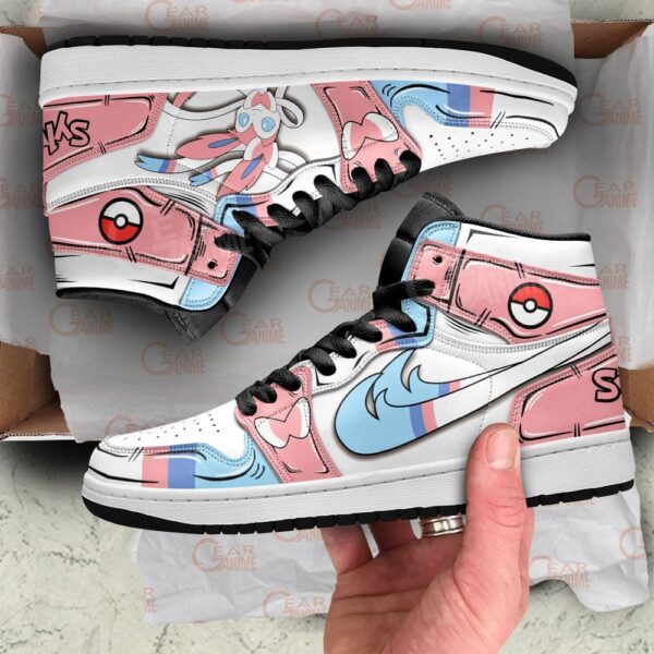 Baskets montantes Air Jordan Sylveon – Chaussures montantes Pokémon – Image 3