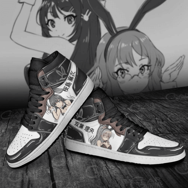 Baskets montantes Air Jordan Rio & Mai – Chaussures montantes Rascal Does Not Dream of Bunny Girl Senpai – Image 4