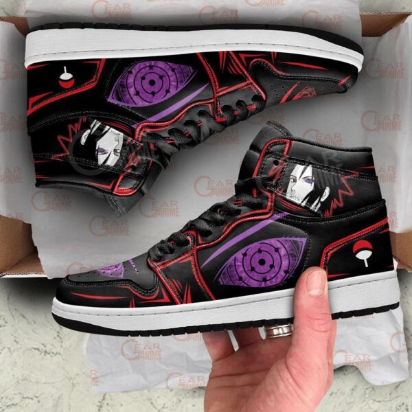 Baskets montantes Air Jordan Sasuke Uchiha – Chaussures montantes Naruto – Image 3